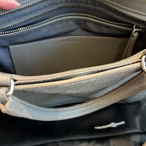 Treasure and Bond Logan Satchel, grey leather - Picture 5 of 13